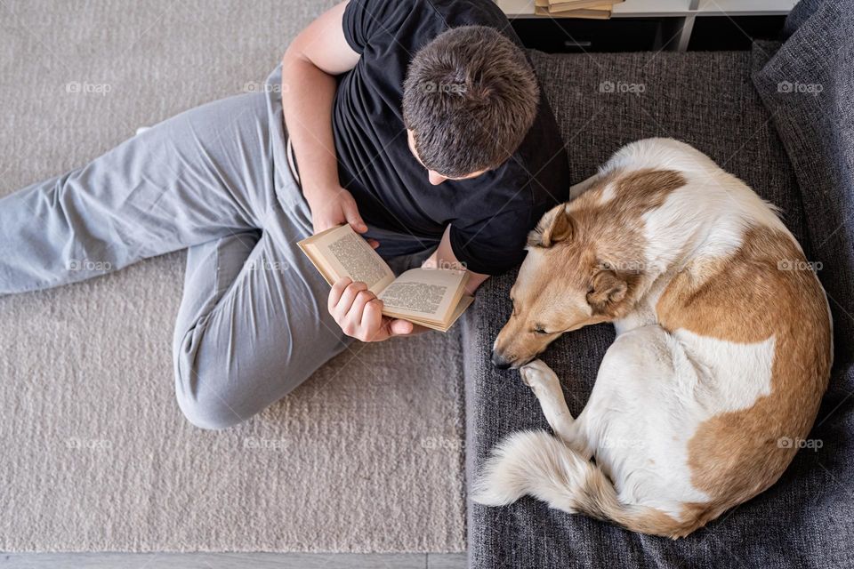 man and dog