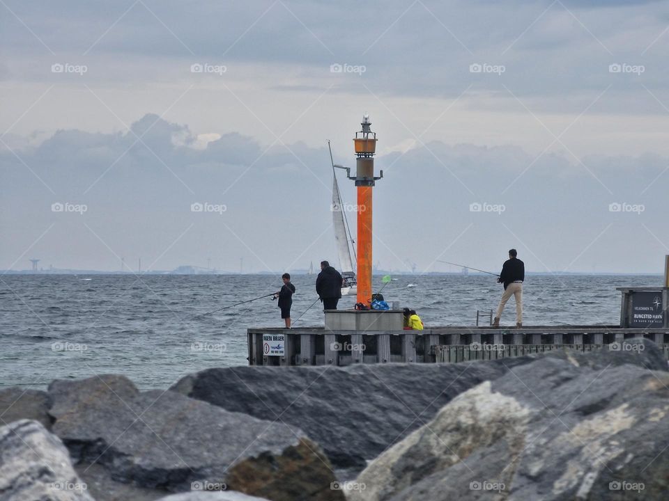 fishing on pier