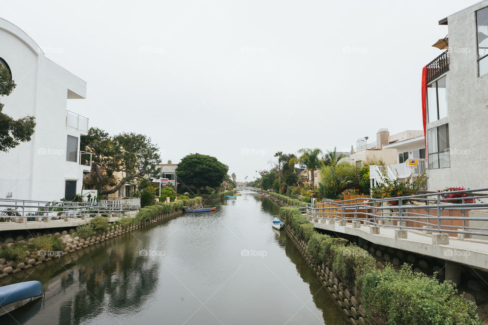 Travel canal in Manhattan beach area of Los Angeles 