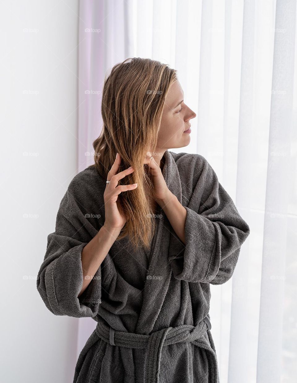 woman with beautiful hair