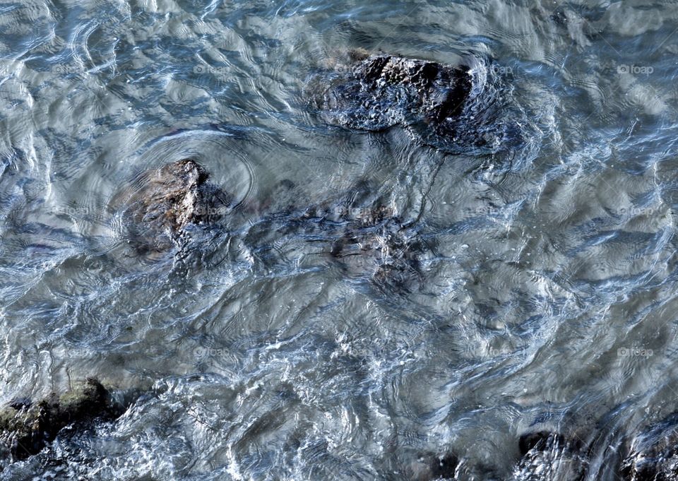 River flowing through rocks