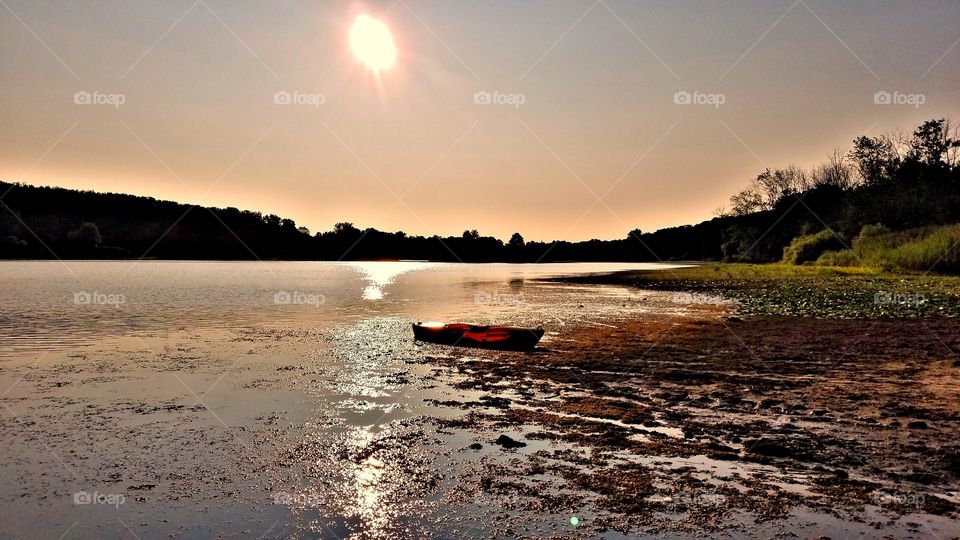 kayaking and fishing on a beautiful day.