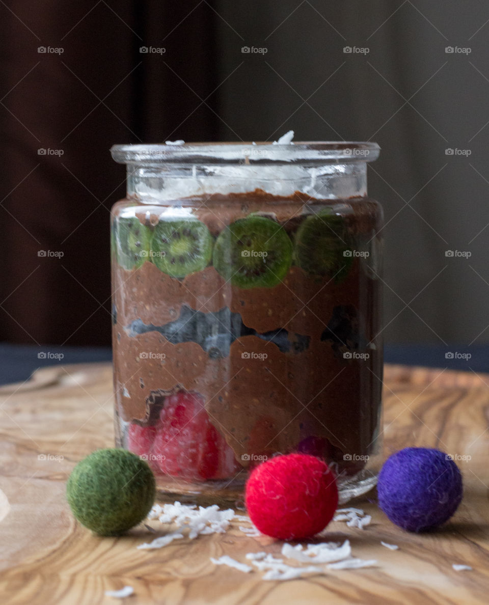 Chocolate chia pudding 