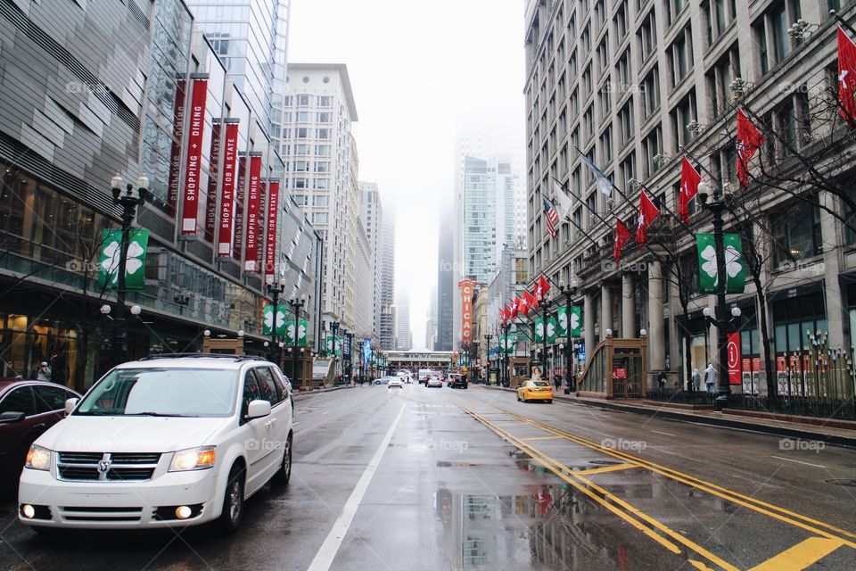 Street scene in Chicago 