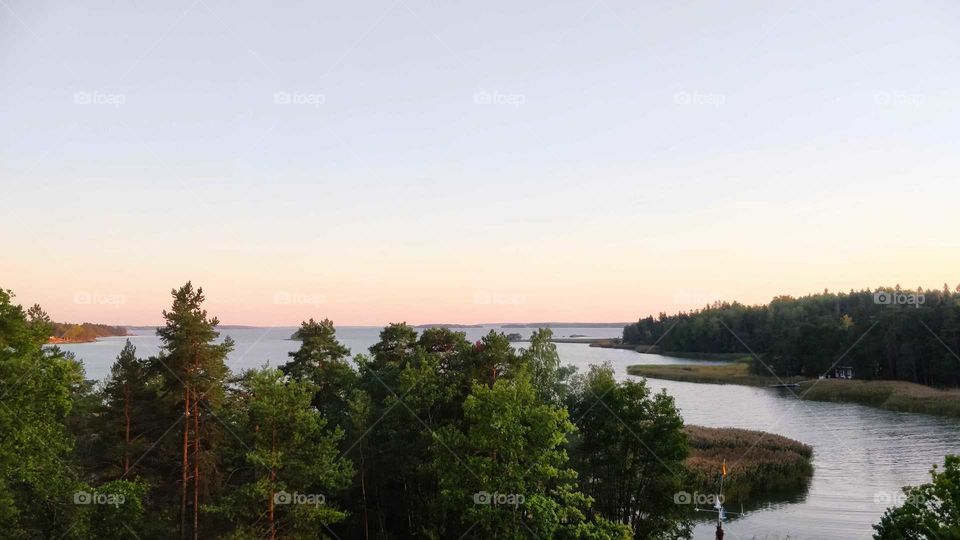 Turku archipelago in sunset