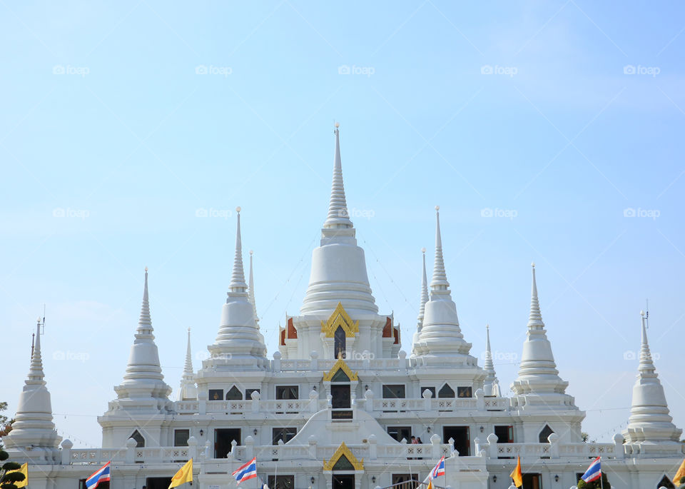 white temple in Thailand.