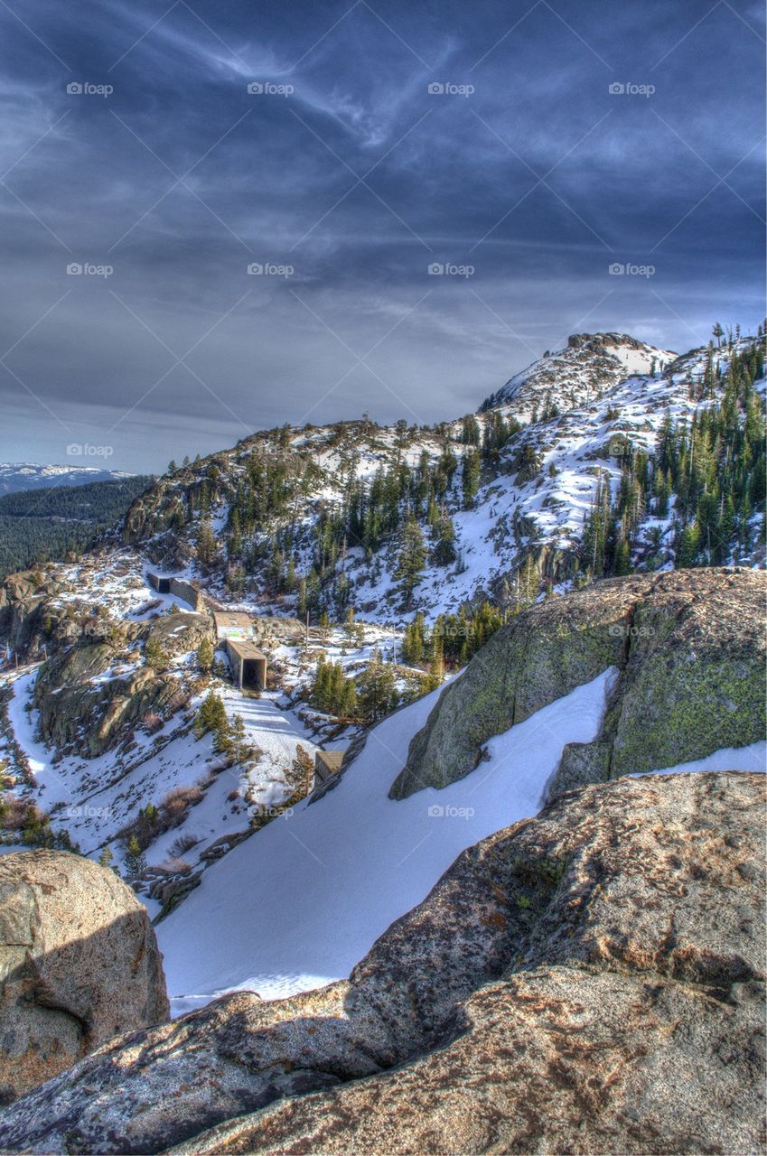 High angle view of mountain