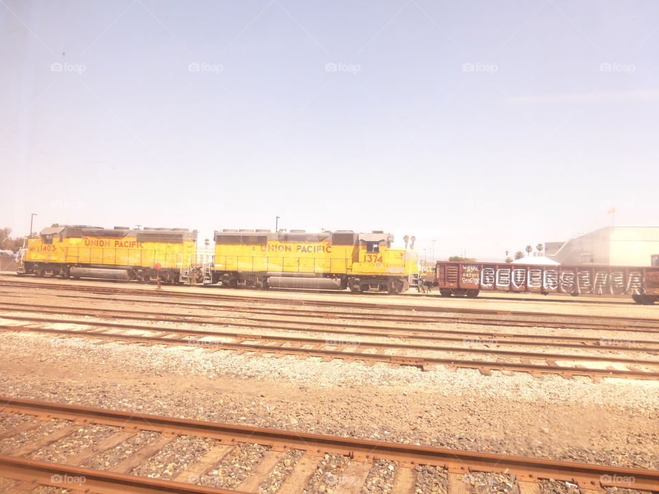 train engines on track urba