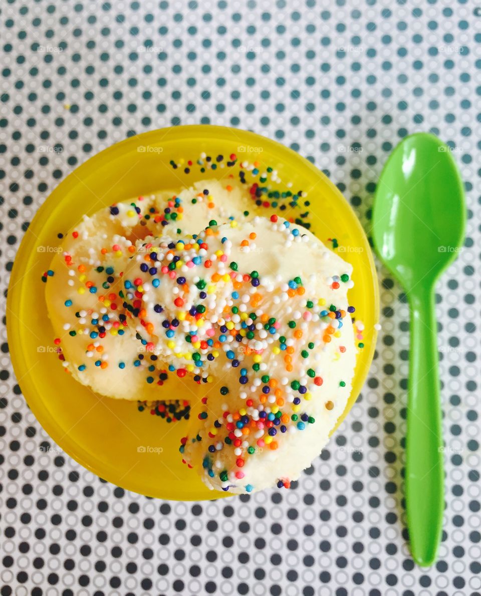 Close-up of polka dots ice cream