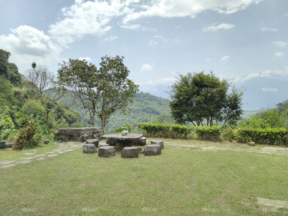 a relaxing view, a real  taste of a mountain top