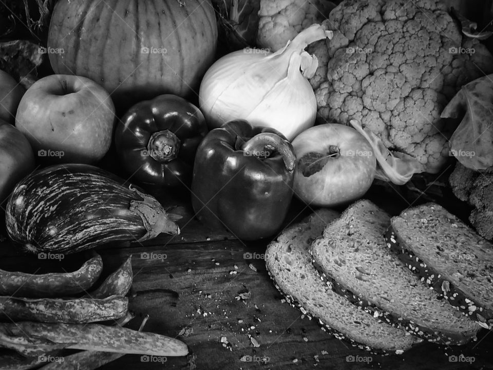 Harvest in Black and White