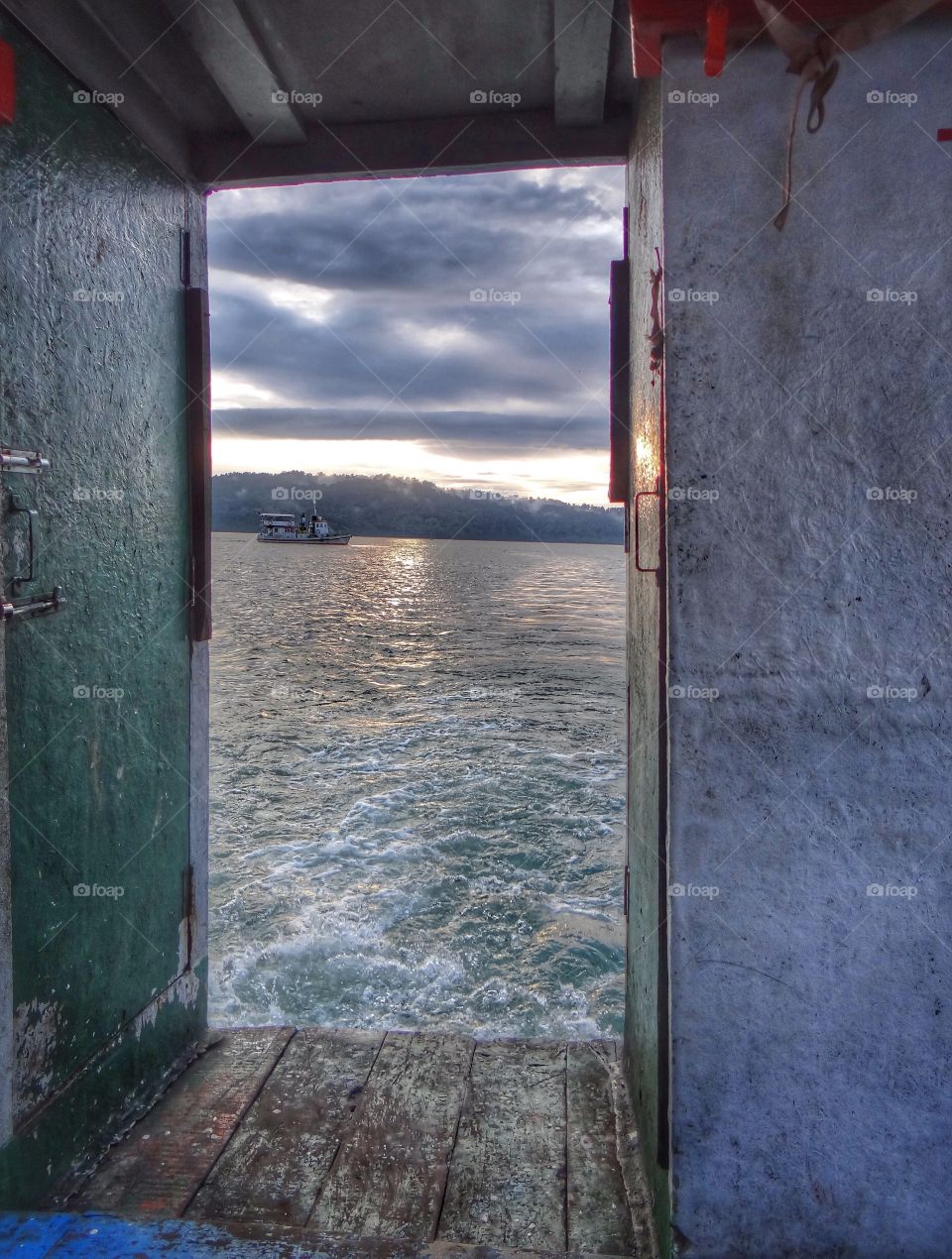 View from a fisherman home. Home and boat