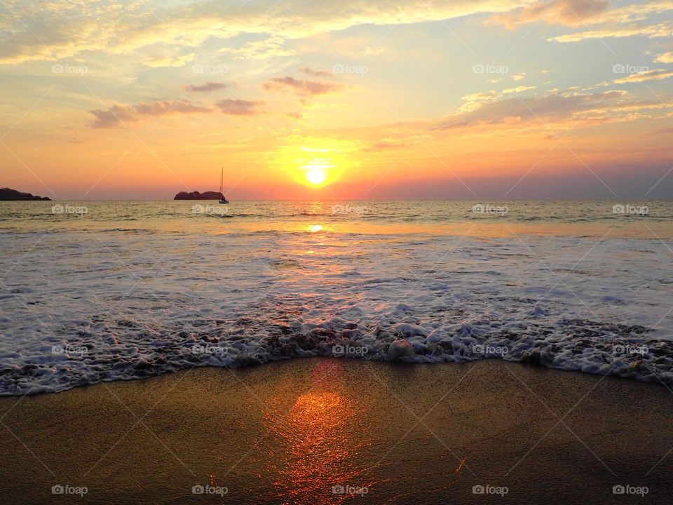 Costa Rica beach sunset