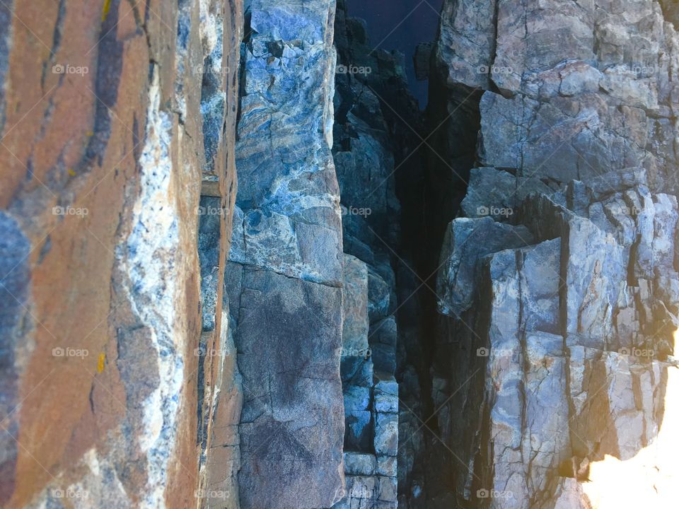 Crevice in the cliffs, Bar Harbor Me