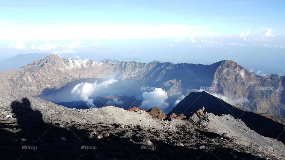 Crater on Mount Rinjani