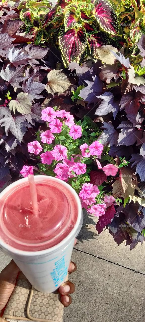 smoothie on a spring day