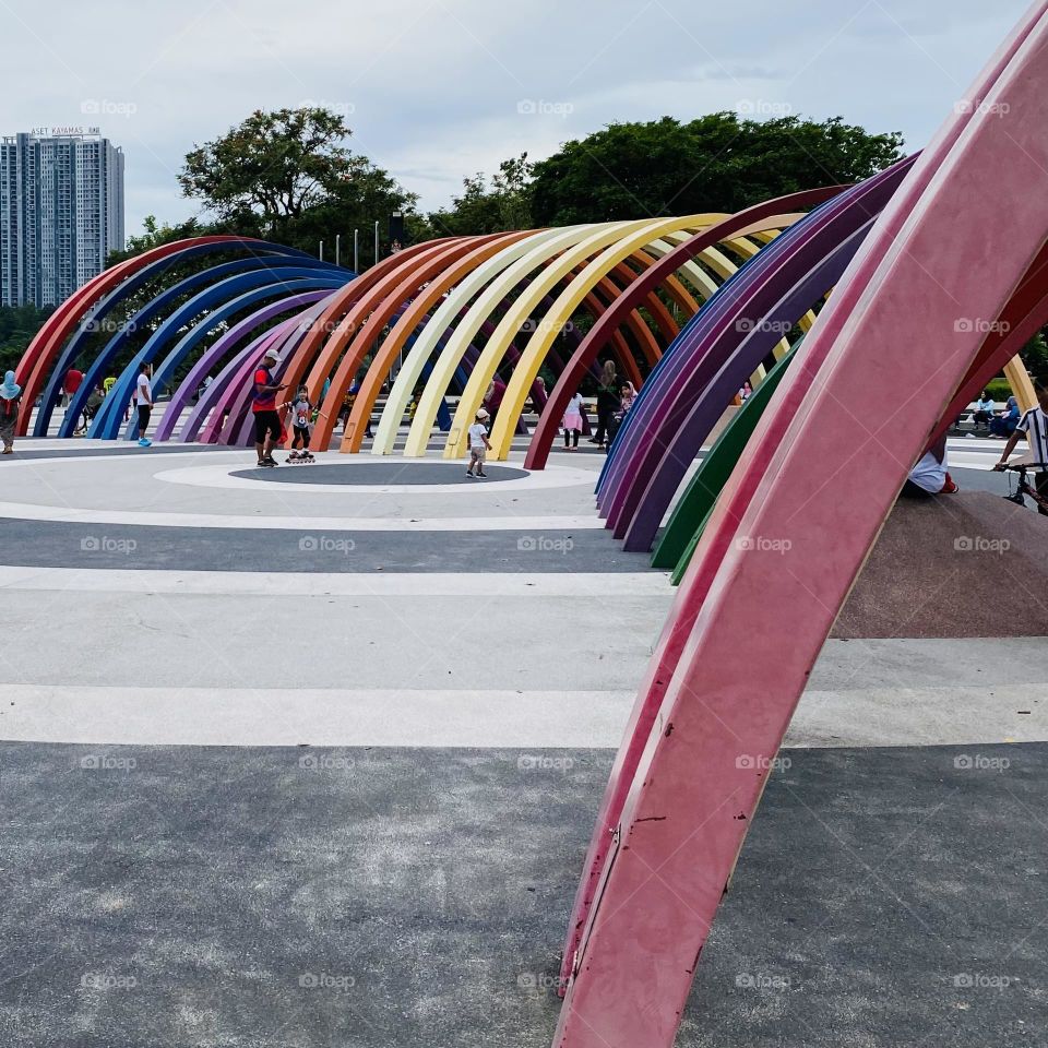 Colourful community garden