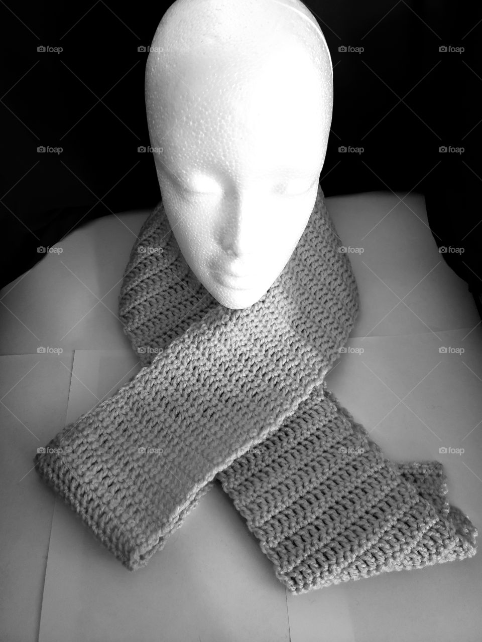 gray scale scarf