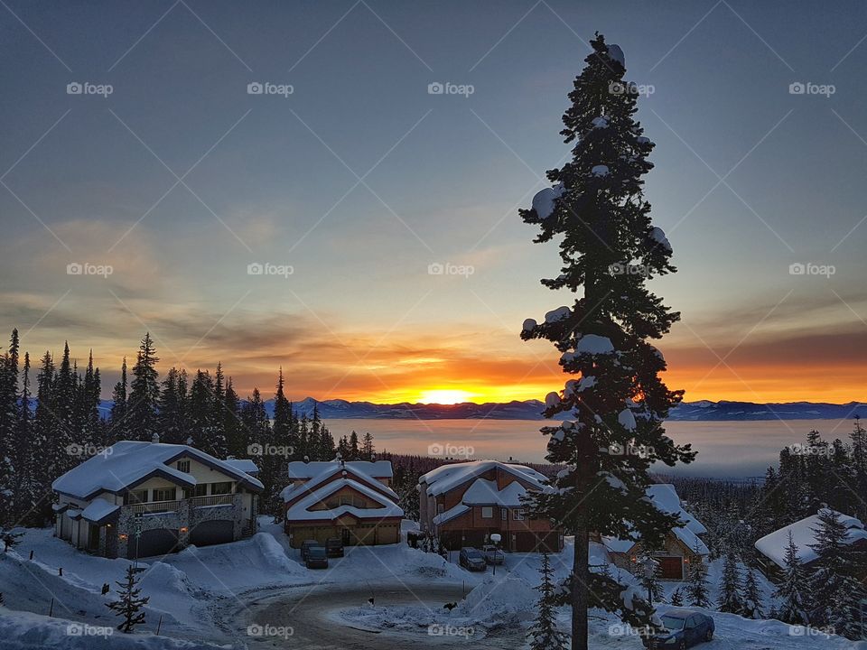 Foggy valley, Big White, Canada