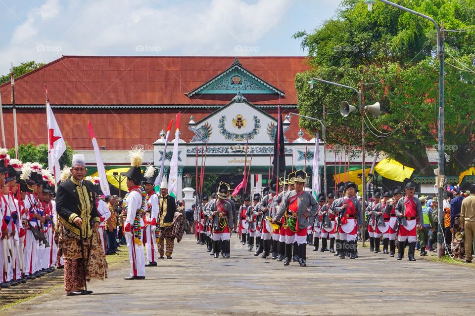 traditional soldier of Yogyakarta palace