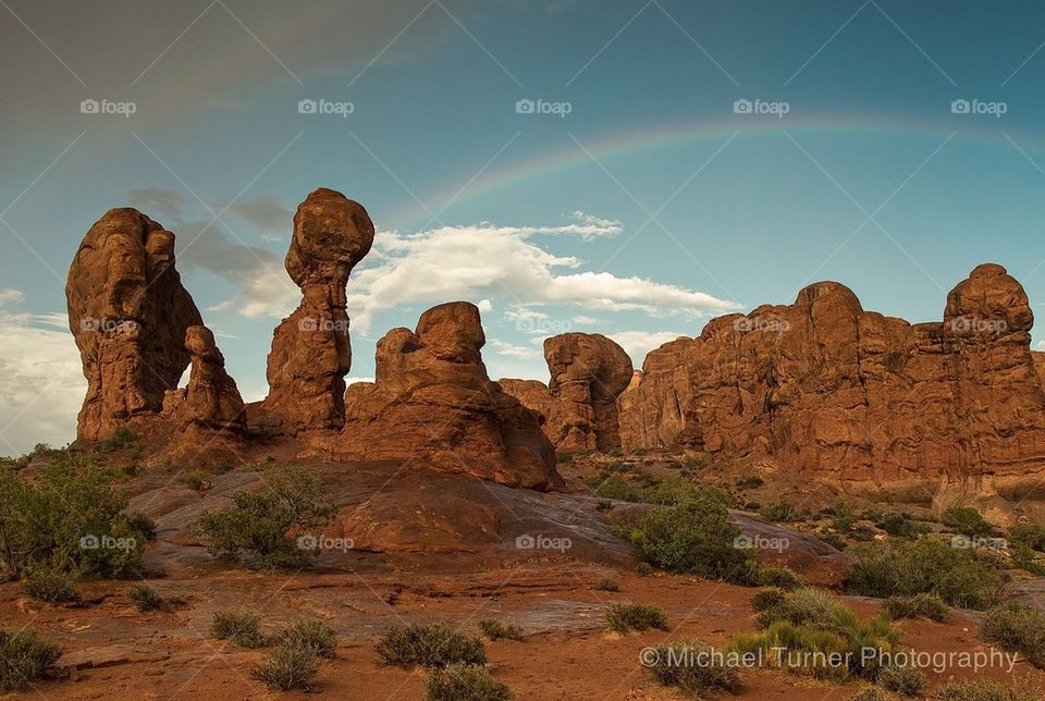 Rainbow over Desert