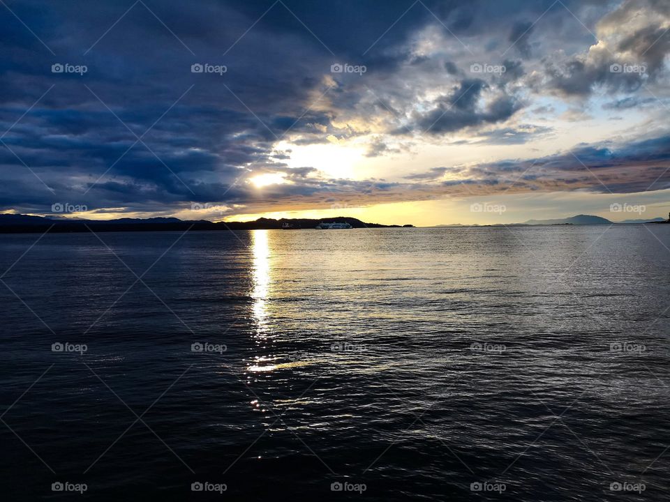 beautiful British Columbia sunset over the ocean