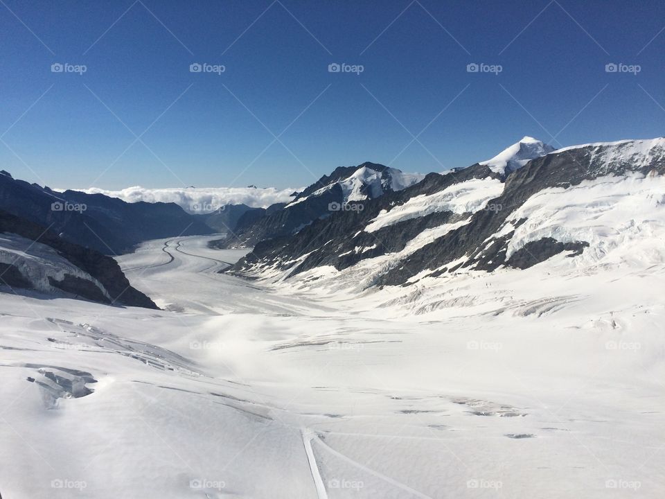 Swiss Alps Jungfrau mountain summit 