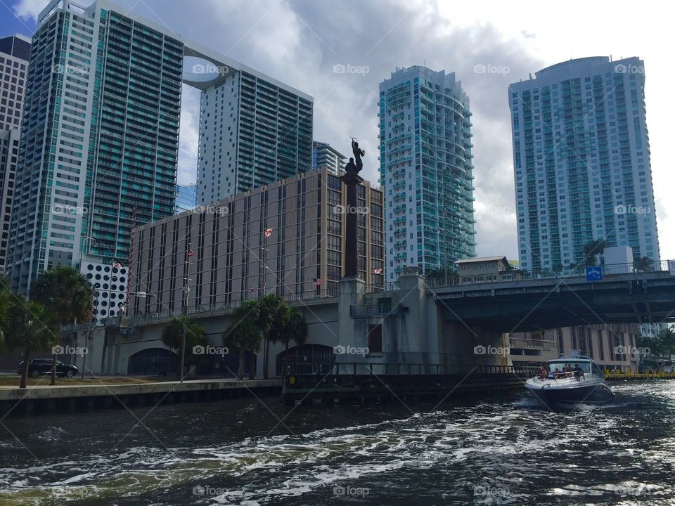 A boat ride through Miami 