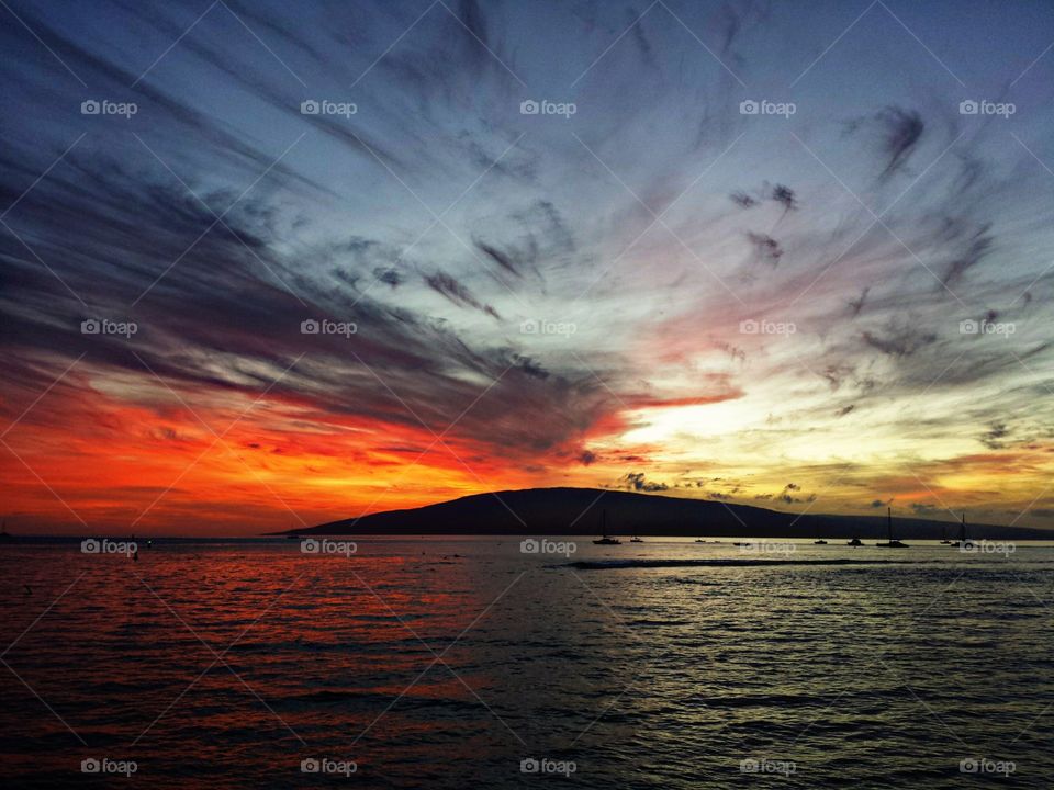 Scenic view of sunset