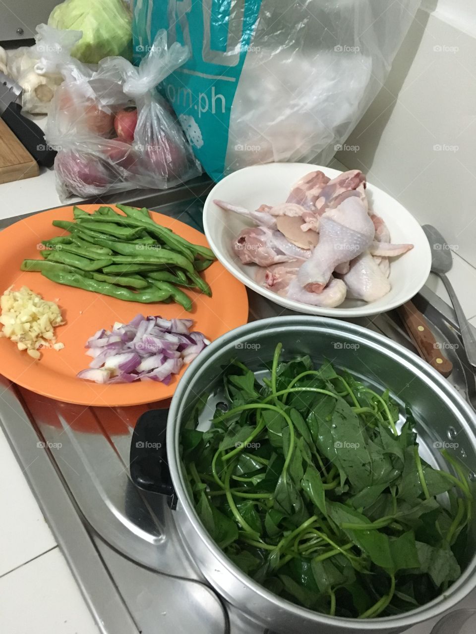 Preparation of ingredients