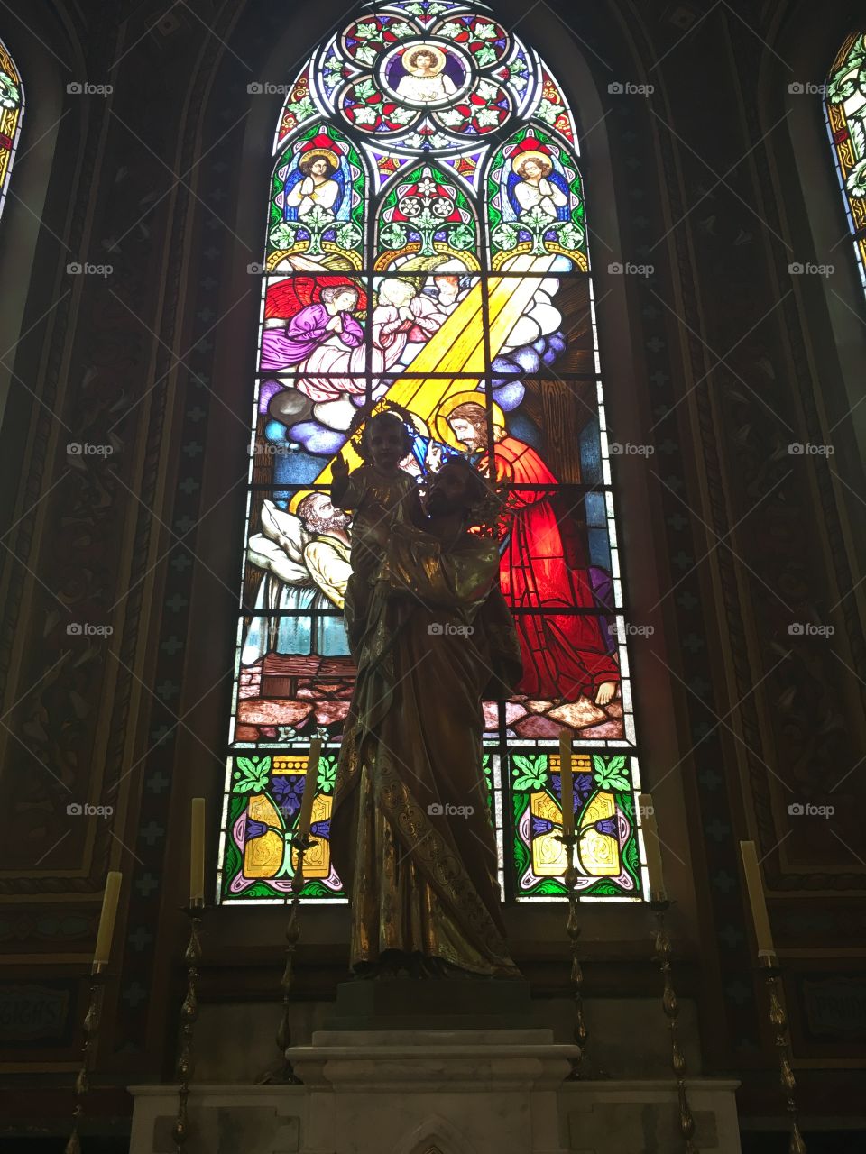 Vitral de São José da Catedral Nossa Senhora do Desterro