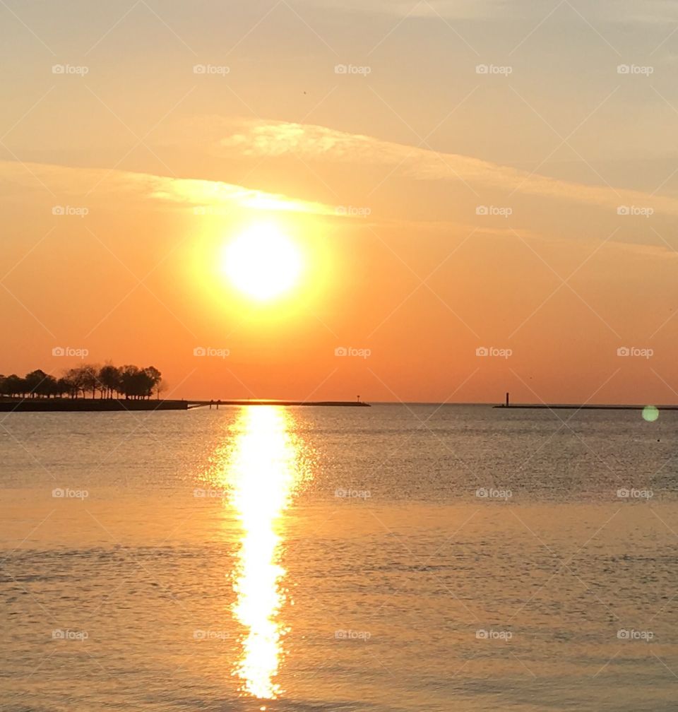Sunrise on Lake Michigan