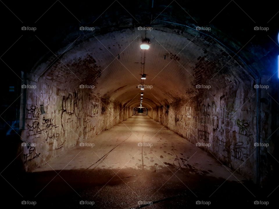 Tunnel bei Nacht Chemnitz