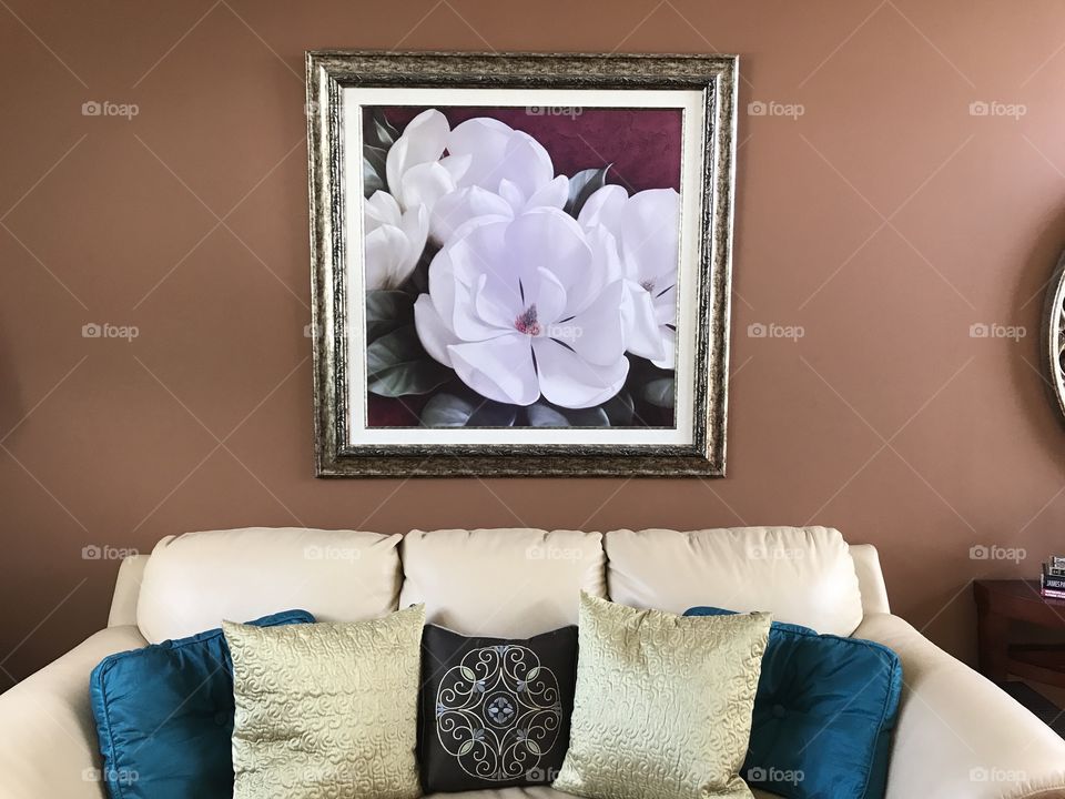 Purple Flower in the Living Room