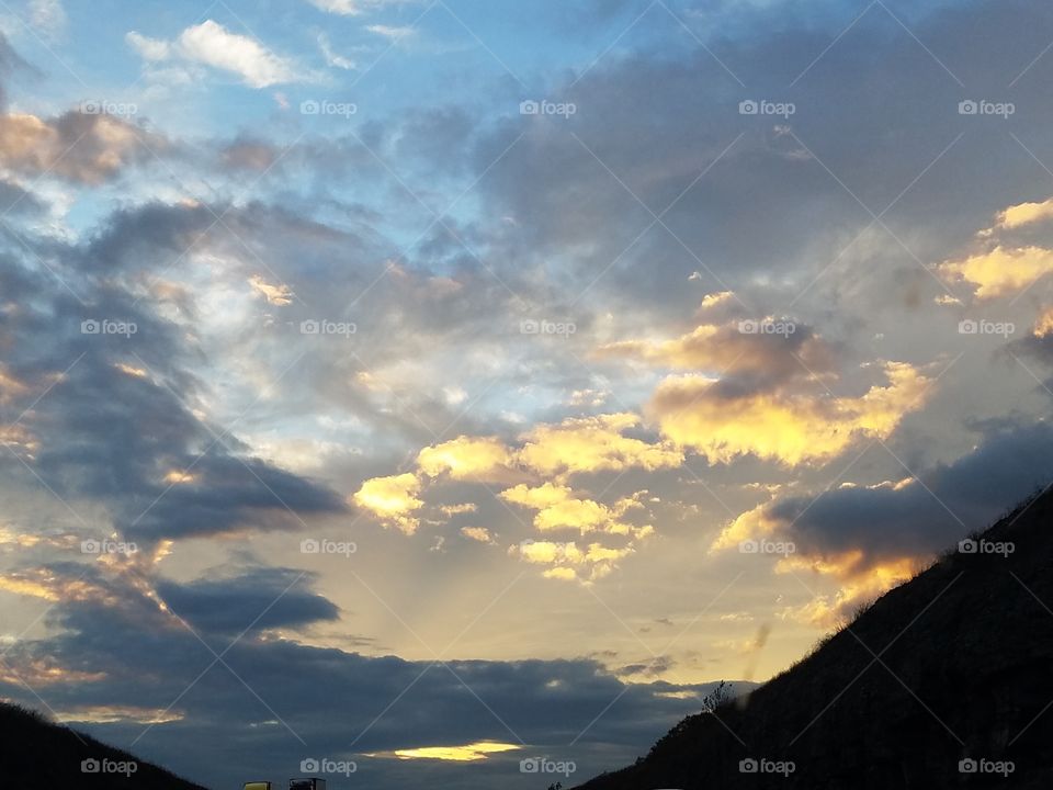 Sunset on the road again