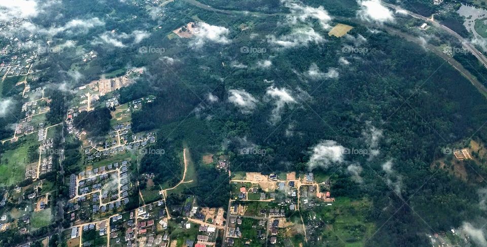 Lithuania aerial view. (Aerial photography. July, 2019).