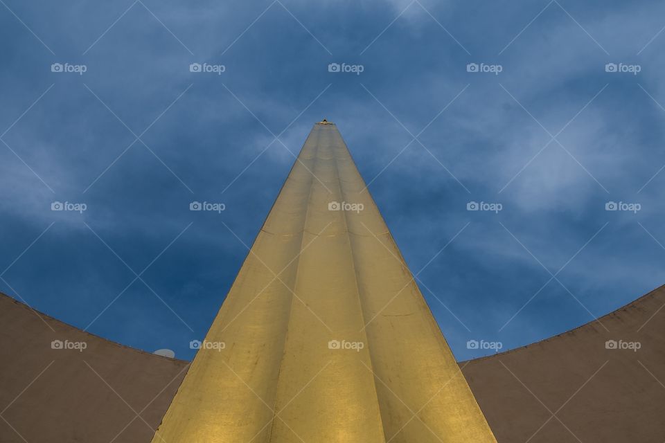 Gold Column extending skyward