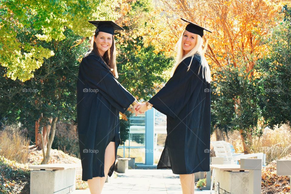 Best friends graduating college 