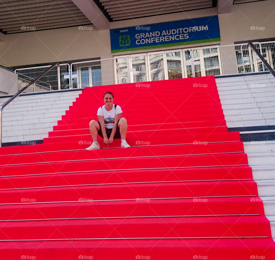 Red carpet steps