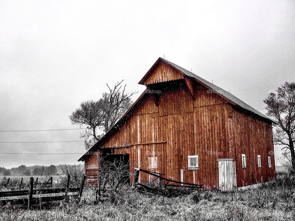 Old rustic barn long gone. 