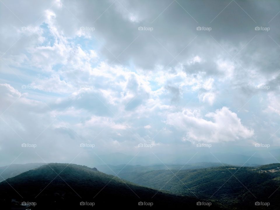Cloudy Day from Atop Sugar Mountain  In Banner Elk, North Carolina, USA.

Alternate Title: Knocking on the Sky 7