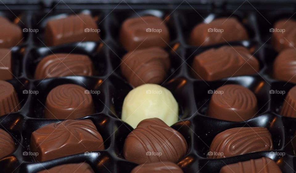 Chocolates in box