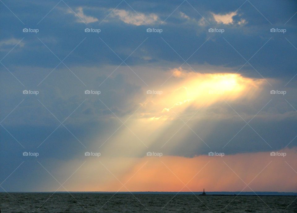 clouds and sunbeams