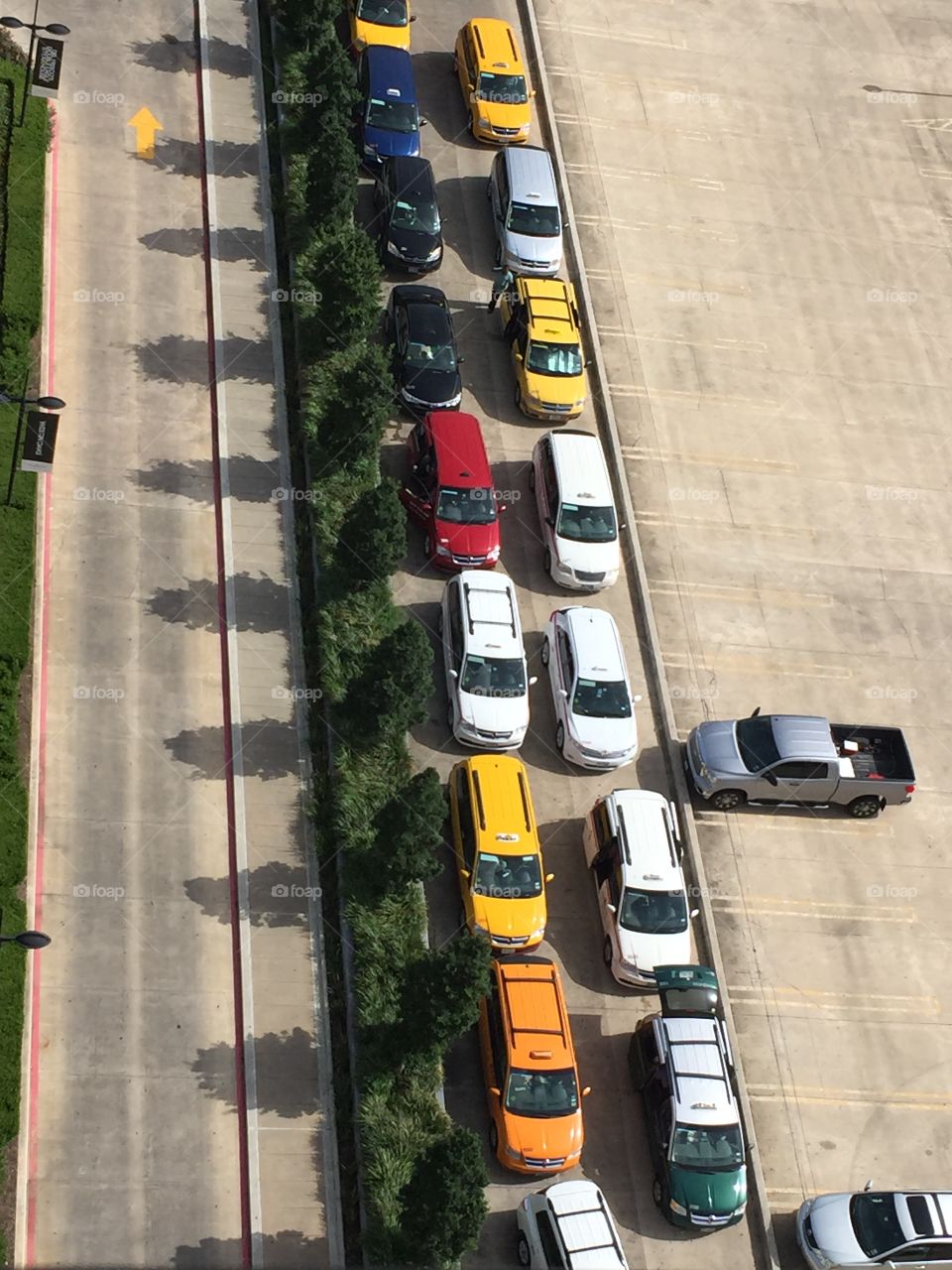 "Matchbox" cars - View from Westin at Houston Galleria
