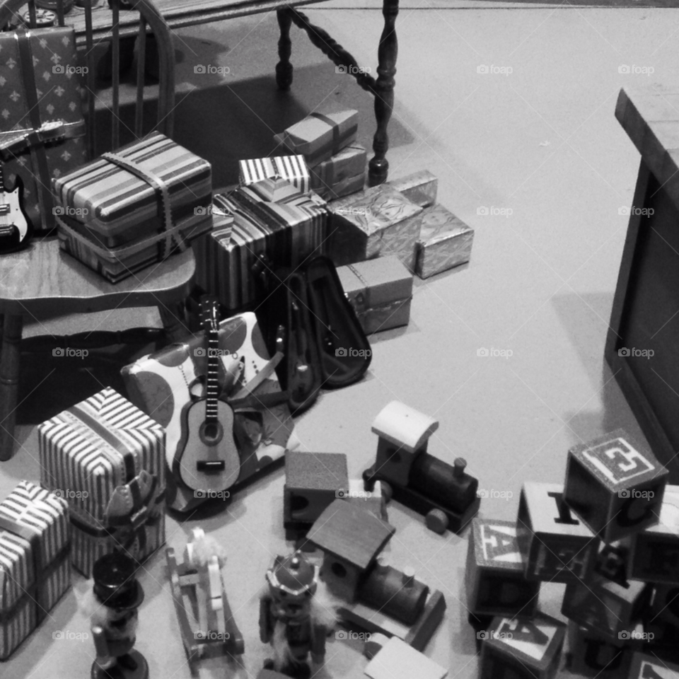 grey mini train present by byg