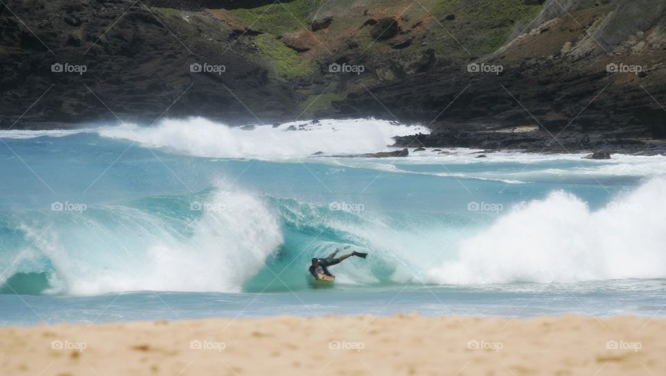 Boogie boarding 