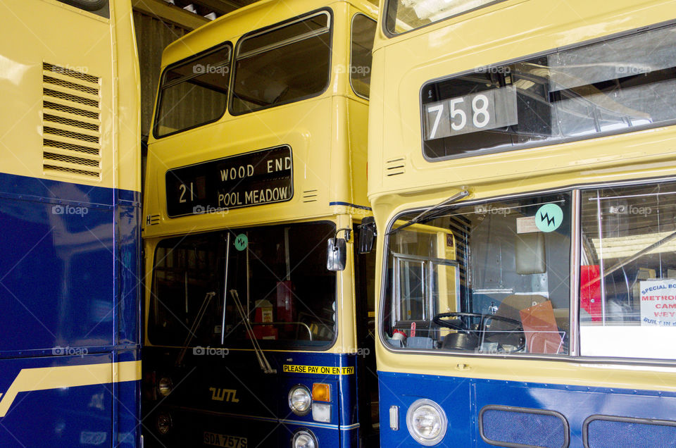 Garage. Bus garage