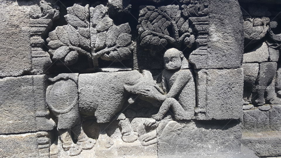 Borobudur wall carvings