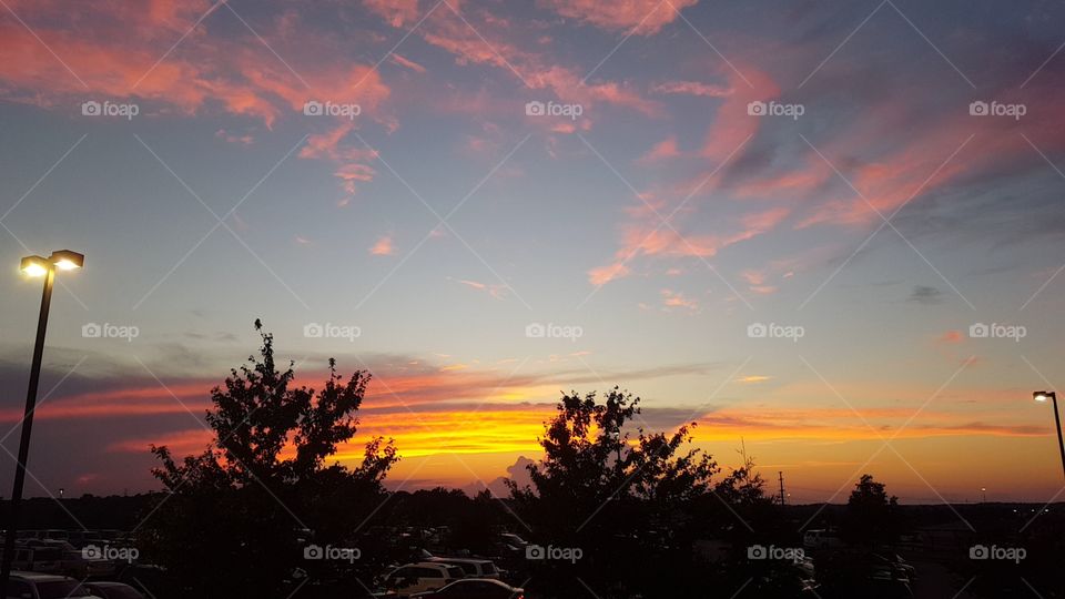 pink and orange sunset