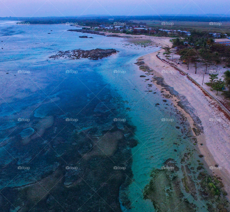 morning view in the beach